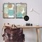 Stupell Industries Textured Layered Aqua Circles 2 pc Framed Floater Canvas Wall Art Set Design by Flora Kouta